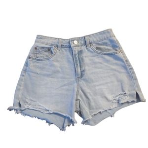 No Boundaries Light Blue Distressed Jean Shorts Size 5